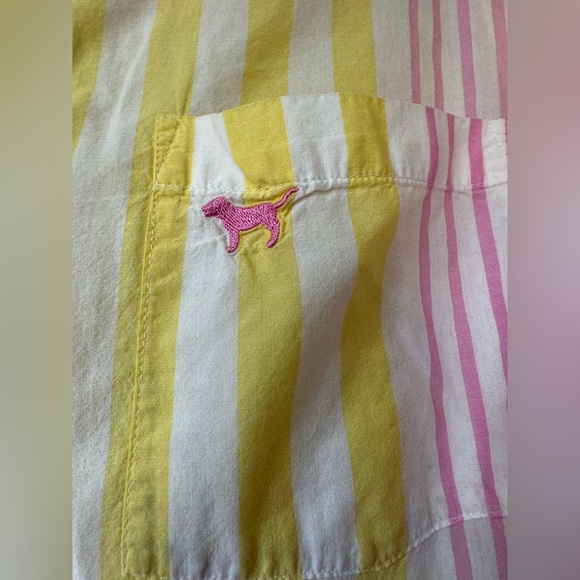 Vintage Pink By Victoria’s Secret Striped Top M - Picture 4 of 4